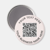 Rosa QR-Code-Geschäftsförderung Magnet (Vorderseite/Rückseite)