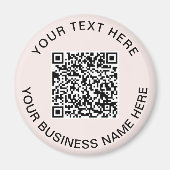 Rosa QR-Code-Geschäftsförderung Magnet (Vorne)