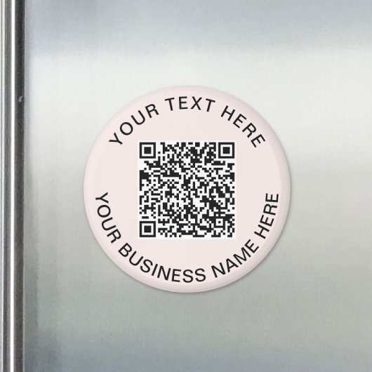 Rosa QR-Code-Geschäftsförderung Magnet