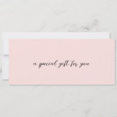 Rosa QR Code Modernes Geschenkgutschein (Rückseite)