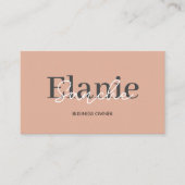 Rosa QR Code Trendy Elegant Moderne Visitenkarte (Vorderseite)