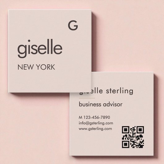 Rosa QR-Code Visitenkarte