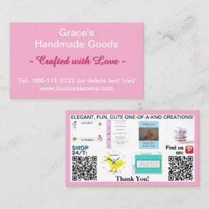 Rosa QR-Fotos für die QR-Codes für Unternehmen 3,5 Visitenkarte