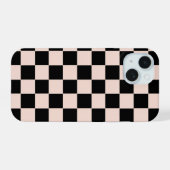 Rosa Quadrat iPhone 15 Hülle (Rückseite (Horizontal))