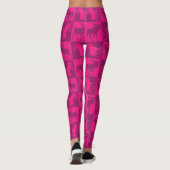 Rosa Quadrat-Muster Leggings (Rückseite)