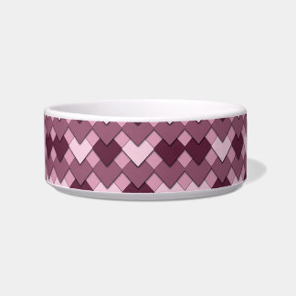 Rosa Quadrat- und Diamant-Harlekin-Muster Napf