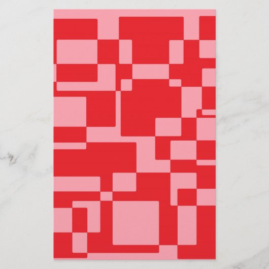Rosa Quadrate Briefpapier (Vorderseite)
