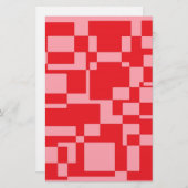 Rosa Quadrate Briefpapier (Vorne/Hinten)