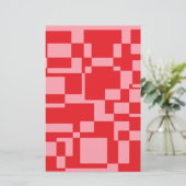 Rosa Quadrate Briefpapier (Stehend Vorderseite)