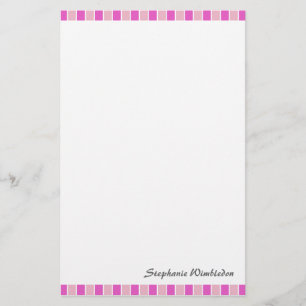 Rosa Quadrate Briefpapier