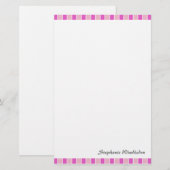 Rosa Quadrate Briefpapier (Vorne/Hinten)