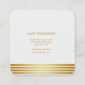 Rosa Quadratische Visitenkarte (Rückseite)