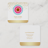 Rosa Quadratische Visitenkarte (Vorne/Hinten)