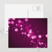 Rosa Quadratzelle Postkarte (Vorne/Hinten)