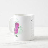 Rosa Qualle Aquarell Kaffeetasse (Vorderseite Links)