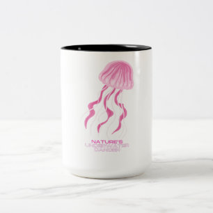 Rosa Qualle: Der Unterwassertänzer der Natur Zweifarbige Tasse