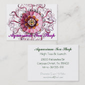 Rosa Qualle Ernst Haeckel Blume Pink Visitenkarte (Vorne/Hinten)