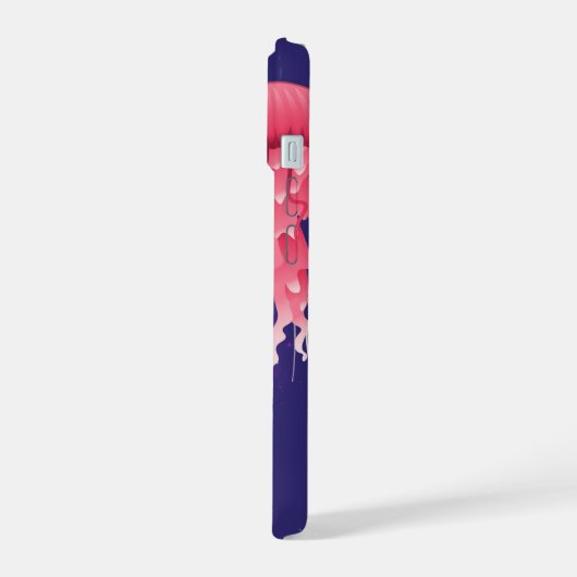 Rosa Qualle iPhone 15 Hülle (Linke Seite)