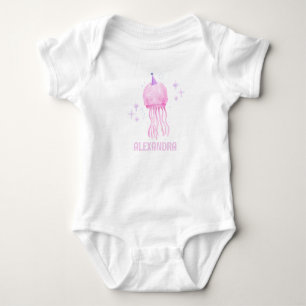 Rosa Qualle Mädchen 1. Geburtstag Meerjungfrau Oze Baby Strampler