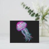 Rosa Qualle Postkarte (Stehend Vorderseite)