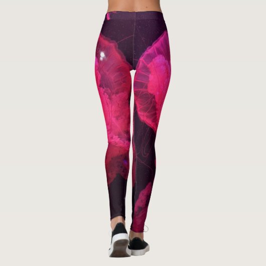 Rosa Quallen Leggings (Rückseite)
