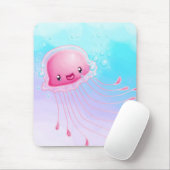 Rosa Quallen Mousepad (Mit Mouse)