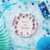 Rosa Quallen-Pappteller Pappteller (Party)