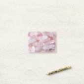 Rosa Quarter Kristalle personalisieren Name Post-it Klebezettel (Auf Schreibtisch)