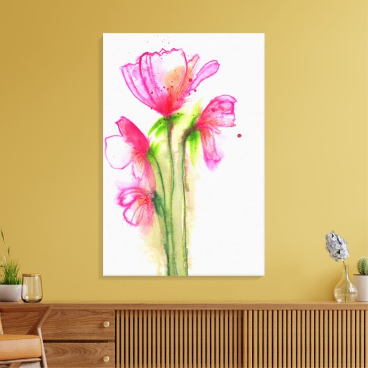 Rosa Quartett Leinwanddruck (Insitu (Wohnzimmer))