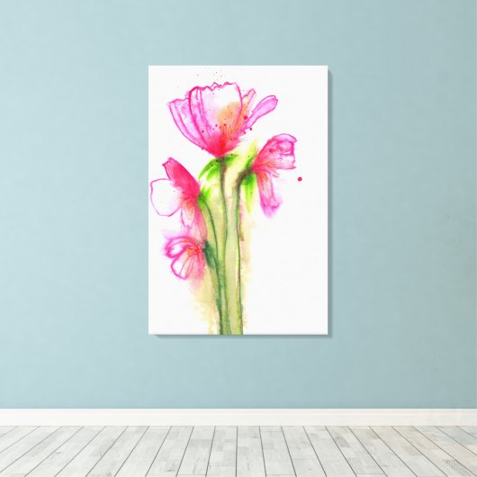 Rosa Quartett Leinwanddruck (Insitu (Holzboden))