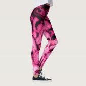 Rosa Quartz Agate Geodes abstraktes Muster Leggings (Rechts)