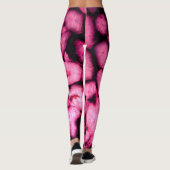 Rosa Quartz Agate Geodes abstraktes Muster Leggings (Rückseite)