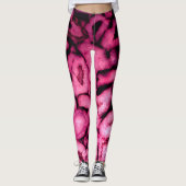 Rosa Quartz Agate Geodes abstraktes Muster Leggings (Vorderseite)