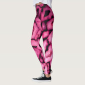 Rosa Quartz Agate Geodes abstraktes Muster Leggings (Links)