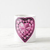 Rosa Quartz Gem Herz Kaffeetasse (Mittel)
