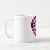 Rosa Quartz Gem Herz Kaffeetasse (Links)