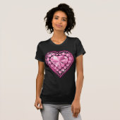 Rosa Quartz Gem Herz T-Shirt (Vorne ganz)