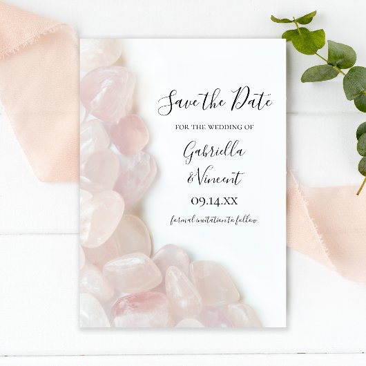 Rosa Quarz Hochzeit Speichern Sie das Datum Save The Date