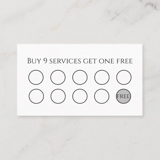 Rosa Quarz Stones Salon Wellness-Center Treuekarte (Rückseite)