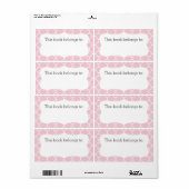 Rosa Quarzfolie "Dieses Buch gehört zu" (Vorne)