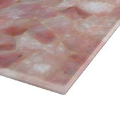 Rosa Quarzmuster Schneidebrett (Ecke)