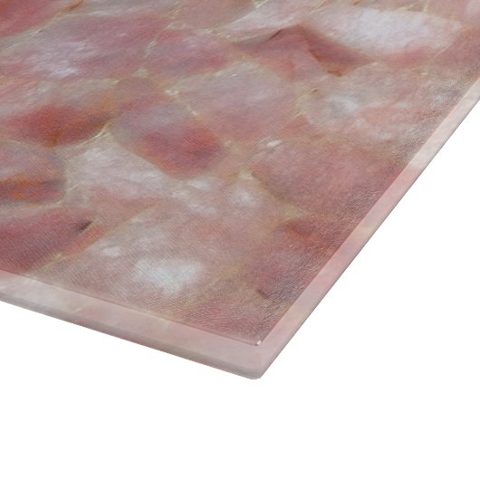 Rosa Quarzmuster Schneidebrett (Ecke)