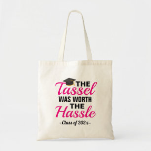 Rosa Quaste - Tote-Bag für die Abschlussfeier "Wer Tragetasche