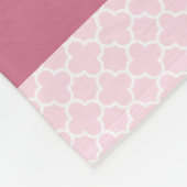 Rosa Quatrefoil Muster-ethnische Prinzessin Fleecedecke (Ecke)