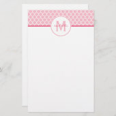 Rosa Quatrefolie Briefpapier (Vorne/Hinten)