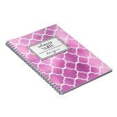 Rosa Quatrefolie, Latticework, Trellis, Wasserfarb Notizblock (Rechte Seite)