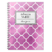 Rosa Quatrefolie, Latticework, Trellis, Wasserfarb Notizblock (Vorderseite)