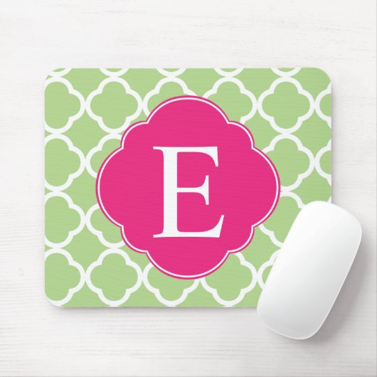 Rosa-Quatrefolie Mousepad (Mit Mouse)