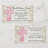 Rosa quere christliche religiöse Geschäfts-Karten Visitenkarte (Vorne/Hinten)