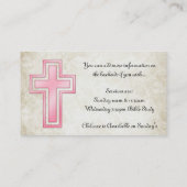 Rosa quere christliche religiöse Geschäfts-Karten Visitenkarte (Rückseite)